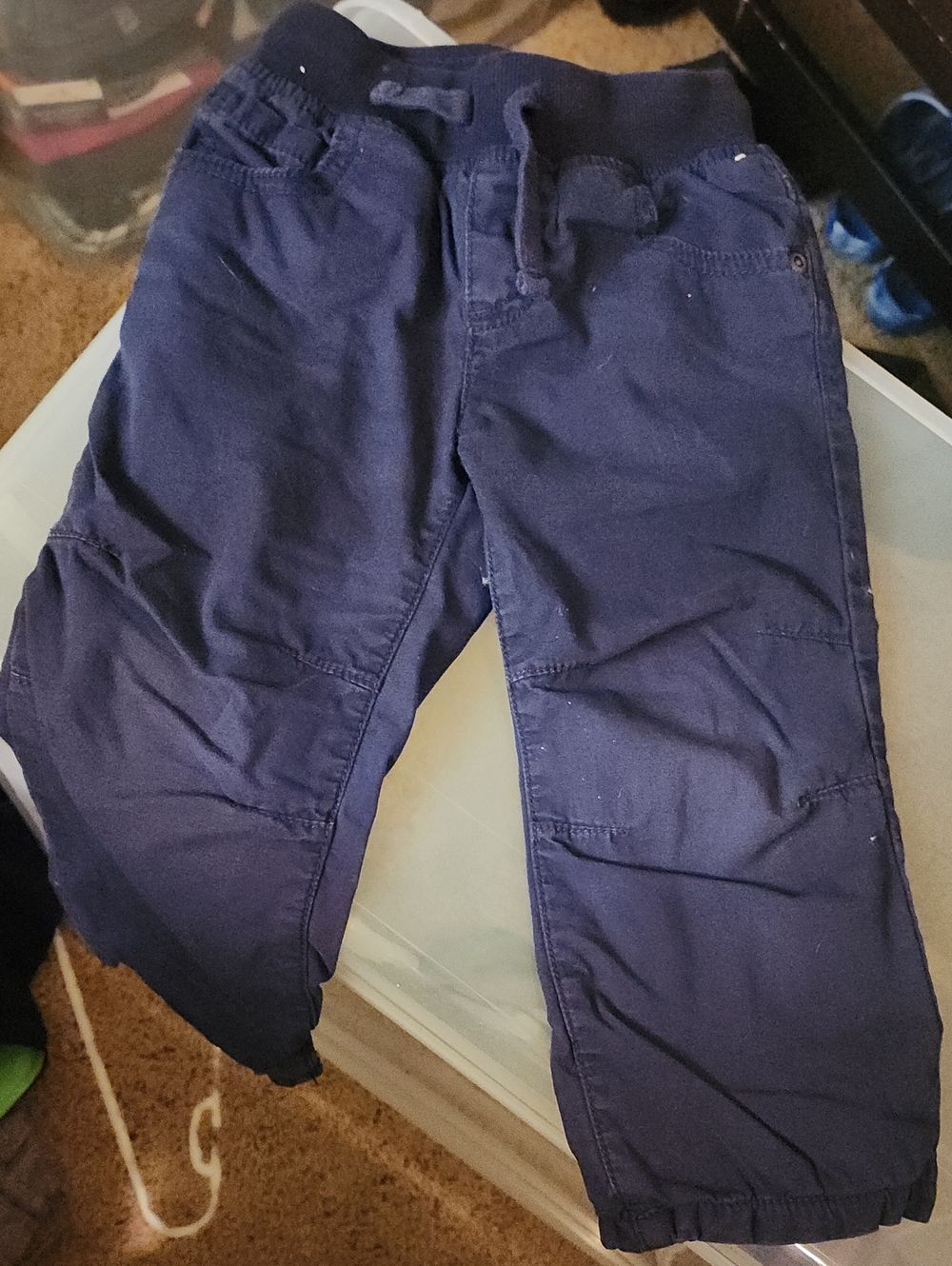 18-24 Months Gymboree Navy Blue Kids Drawstring Waist Knit Lined Pants